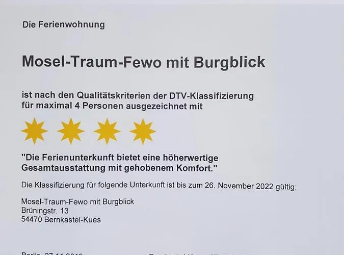 דירה Moseltraum-fewo Mit Klimaanlage-burgblick Und Balkon *